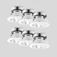Rinkinys šviestuvų į/l LED 33W IP20 3000K 2010lm D-78mm H-48mm 38/40 laipsnių asimetrinis baltos matinės spalvos [rinkinyje 6 vnt.] - BEGA
