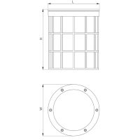 Šviestuvas į/ž LED 9.6W IP67 4000K 1058lm D-200mm H-235mm IK10 Atlas M LED1x1100 D454 T840 L30 - NORTHCLIFFE
