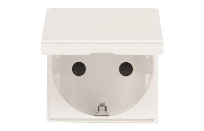 Lizdas p/t SCHUKO su dangteliu su apsauga nuo vaikų varžtiniai kontaktai baltos spalvos 2 modulių 16A 250V N2288.1 BL Zenit - ABB