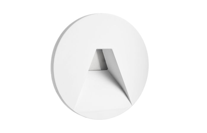 Dangtelis šviestuvui D-78mm į sieną baltos spalvos su trapecijos formos skyle ALWAID 2 - DEKO LIGHT