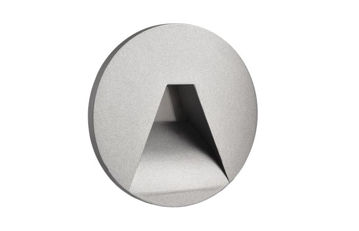 Dangtelis šviestuvui D-78mm į sieną aliuminio spalvos su trapecijos formos skyle ALWAID 2 - DEKO LIGHT