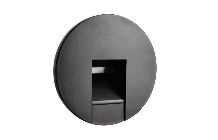 Dangtelis šviestuvui D-78mm į sieną juodos spalvos su kvadratine skyle ALWAID 2 - DEKO LIGHT