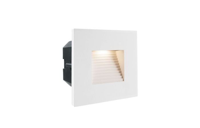 Dangtelis šviestuvui 100x100mm į sieną baltos spalvos su laiptuota skyle LIGHT BASE II COB OUTDOOR - DEKO LIGHT