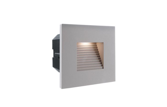 Dangtelis šviestuvui 100x100mm į sieną pilkos spalvos su laiptuota skyle LIGHT BASE II COB OUTDOOR - DEKO LIGHT