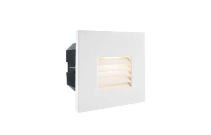 Dangtelis šviestuvui 100x100mm į sieną baltos spalvos su grotelių formos skyle LIGHT BASE II COB OUTDOOR - DEKO LIGHT