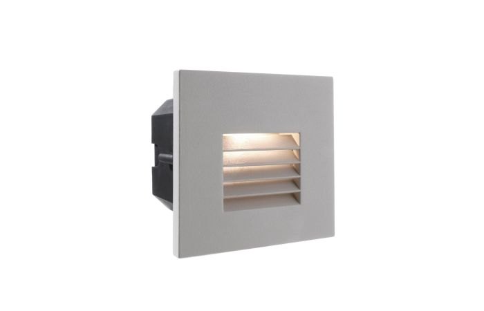 Dangtelis šviestuvui 100x100mm į sieną pilkos spalvos su grotelių formos skyle LIGHT BASE II COB OUTDOOR - DEKO LIGHT