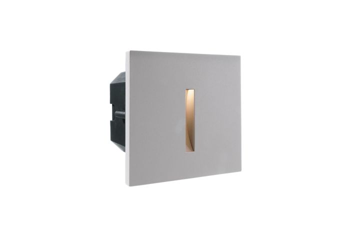 Dangtelis šviestuvui 100x100mm į sieną pilkos spalvos su "I" formos skyle LIGHT BASE II COB OUTDOOR - DEKO LIGHT