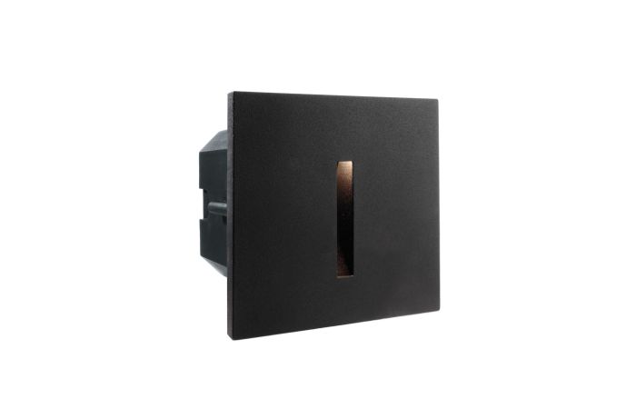 Dangtelis šviestuvui 100x100mm į sieną juodos spalvos su "I" formos skyle LIGHT BASE II COB OUTDOOR - DEKO LIGHT