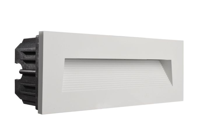 Dangtelis šviestuvui 250x90mm į sieną baltos spalvos su laiptuota skyle LIGHT BASE III OUTDOOR - DEKO LIGHT