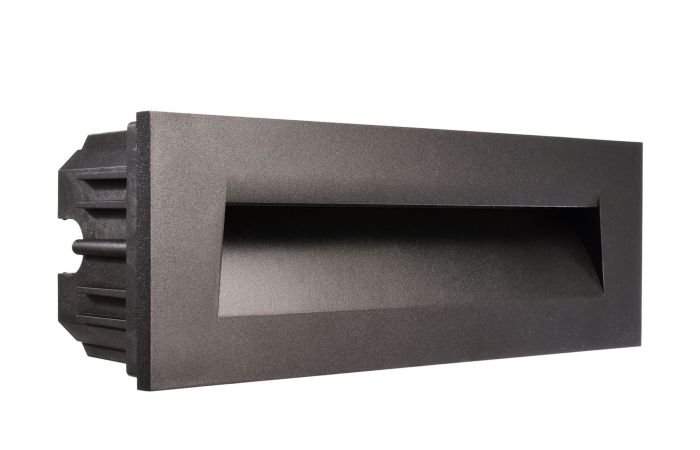 Dangtelis šviestuvui 250x90mm į sieną juodos spalvos su užapvalinta skyle LIGHT BASE III OUTDOOR - DEKO LIGHT