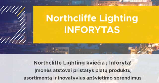 Northcliffe Lighting kviečia užsuktį į Elektrobalt Vilniaus skyrių, Liepkalnio g. 82A jau 2023-12-07 dieną nuo 9 val ryto iki 13 val ir susipažinti su plačiu asortimentu ir inovatyviais apšvietimo sprendimais.