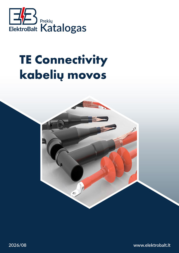 Peržiūrėkite Elektrobalt TE Connectivity kabelių movų katalogą &ndash; auk&scaron;tos kokybės sprendimai kabelių sujungimui, izoliacijai ir apsaugai. Inovatyvūs produktai profesionalams.